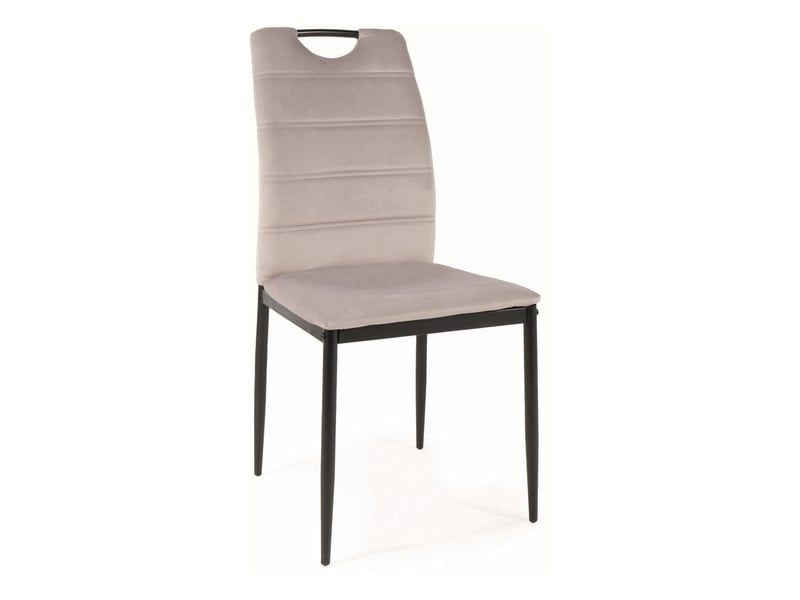 Krzesło tapicerowane RIP VELVET jasnoszare