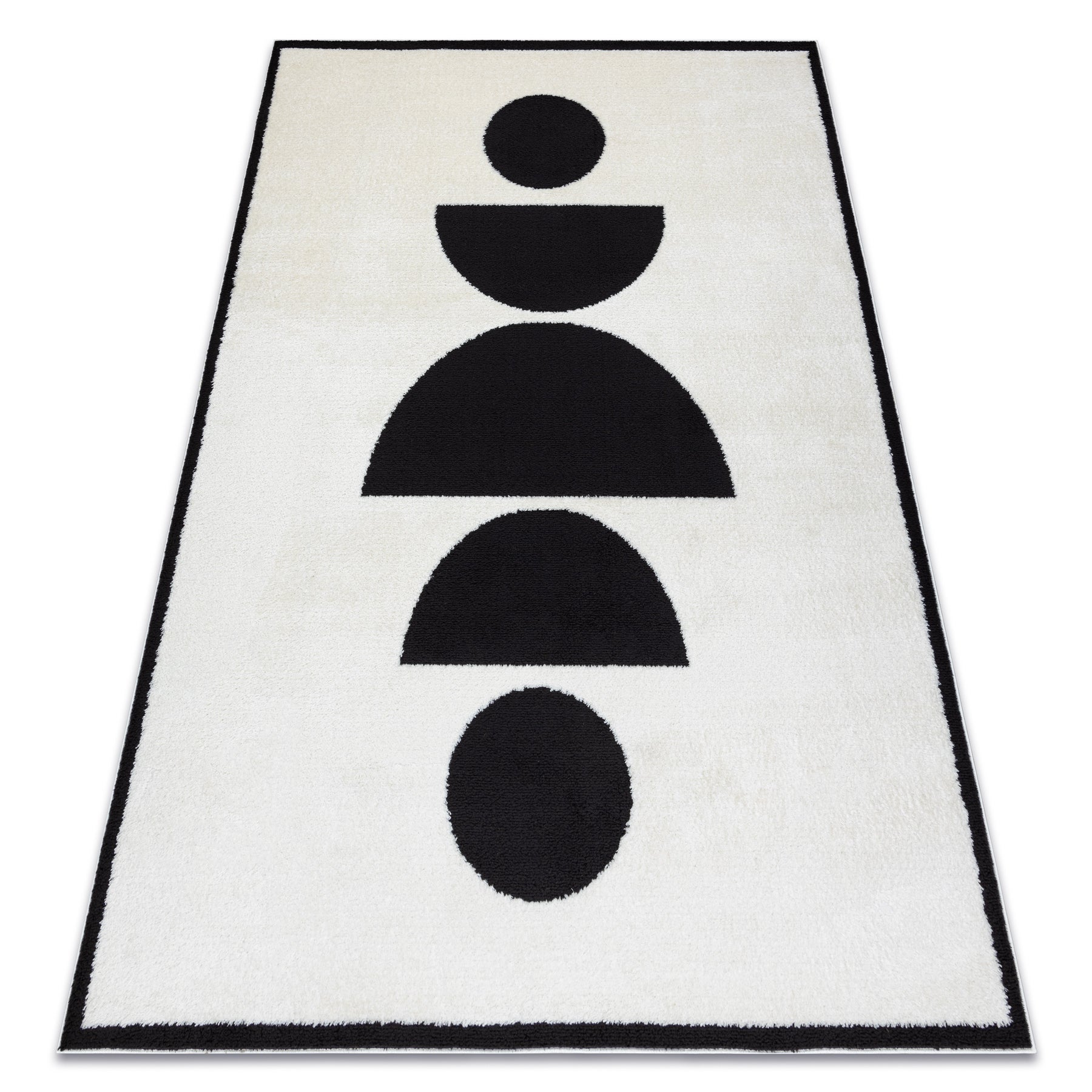 Dywan MODE 8598 geometryczny krem / czarny 140x190 cm