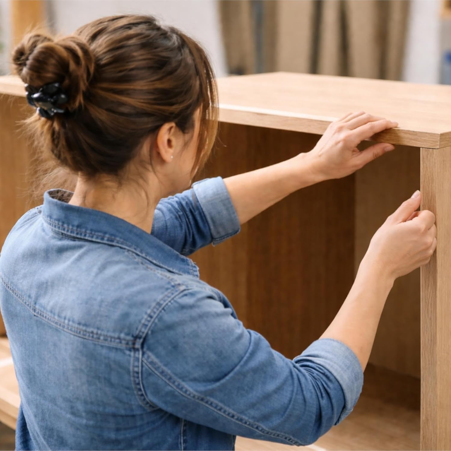 1x Bande de chant colle 20 mm x 10 m épaisseur 0,8 mm facile à appliquer bricolage étagère meuble panneau plan de travail bois stratifié, Blanc - 4