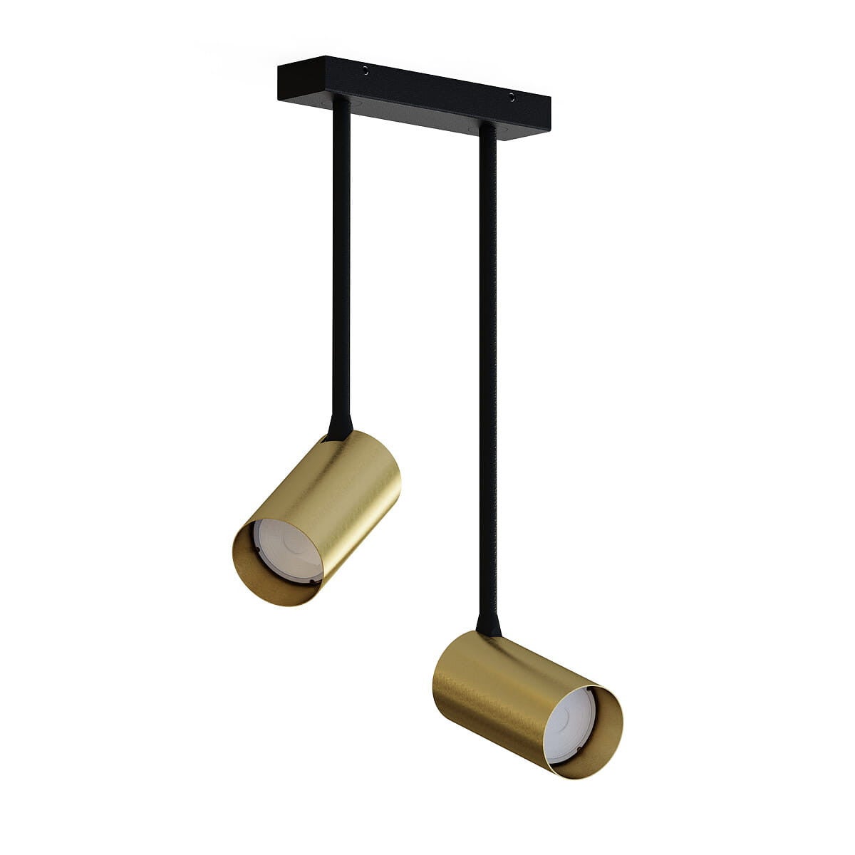 Lampa sufitowa wisząca Mono czarna-mosiądz 2xGU10x10W wym: 31 x 7 cm metal Nowodvorski Lighting
