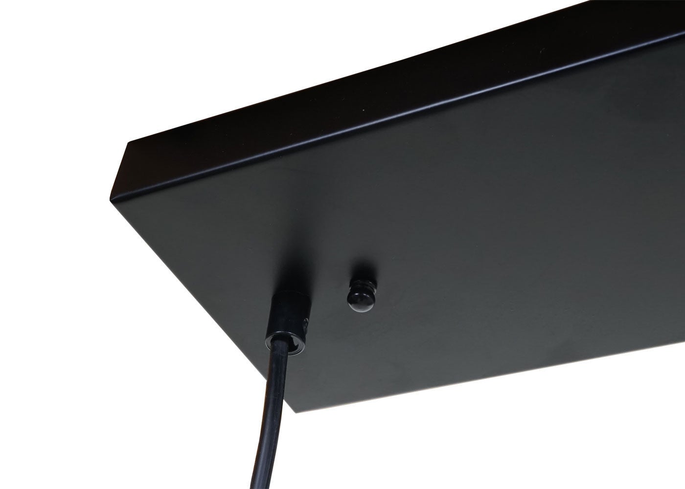 Lampe suspension lustre style industriel vintage bois massif métal noir 3 abat-jour en treillis 04_0003603 - 4