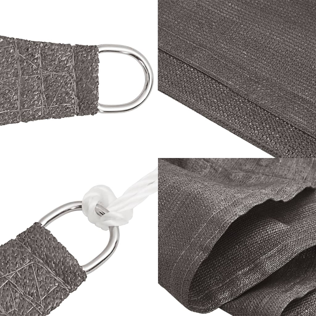 Maison Exclusive - Vela Parasole 160 g/m² Antracite 4/5x3 m in HDPE - 7