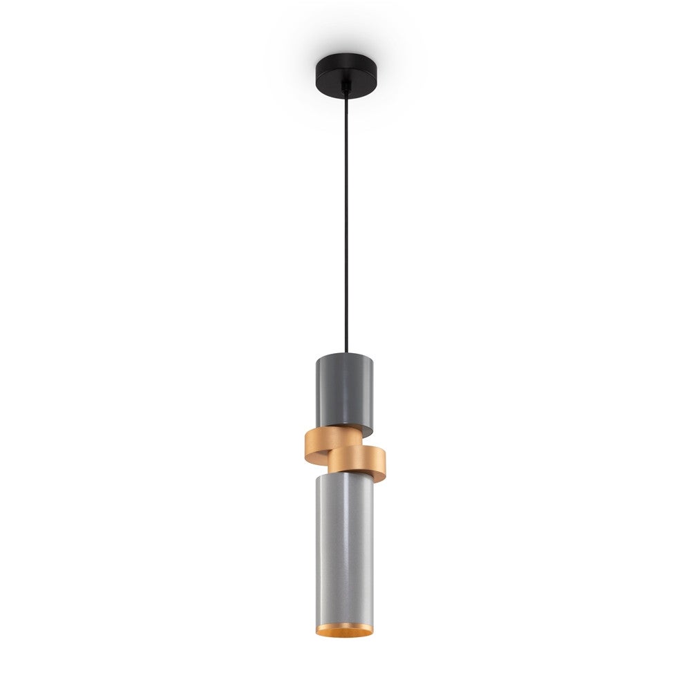 Lampa wisząca Palette złoto-szara 1xGU10x40W tuba wym: 200 x 9,5 x 9,5 cm metal Maytoni