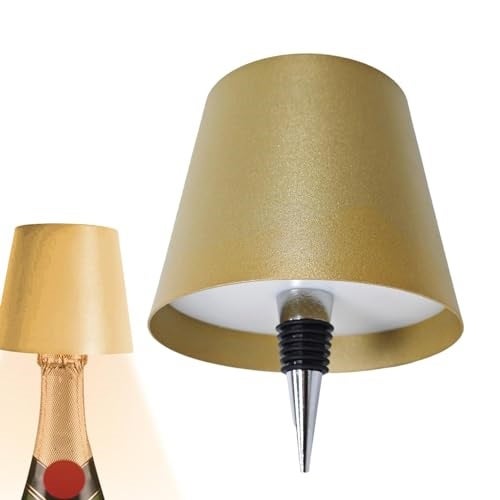 MOORLE Bezprzewodowa lampa stołowa na butelkę wina o zmiennej intensywności kolorów Dotykowa lampka na butelkę wina