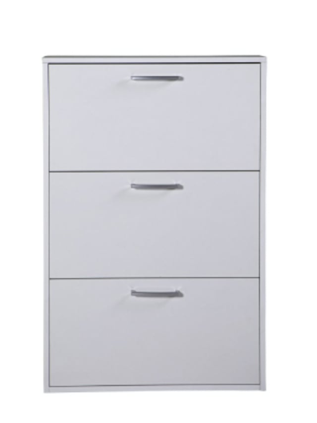 COMPOSAD | Scarpiera Linea FACILE con 3 Ribalte, Slim, Scarpiera Slim Salvaspazio (LxAxP) 65,10x99,60x15 cm, Colore Bianco, Made in Italy