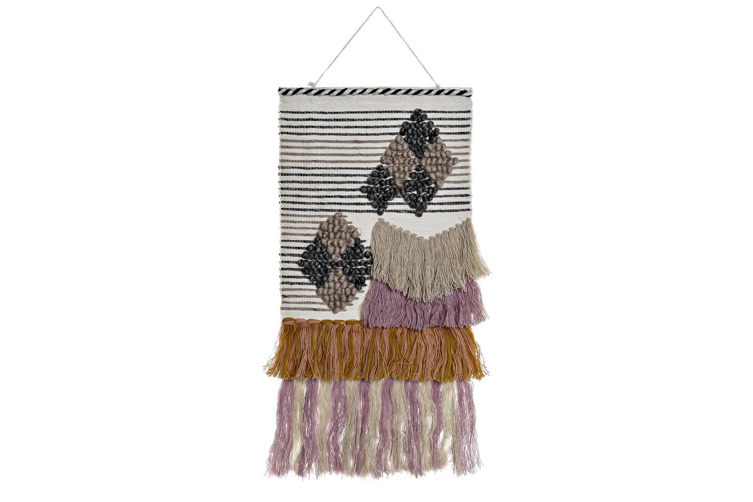 Tapisserie en Laine de Jute 46x2x110 Franges Multicolores | Leroy Merlin