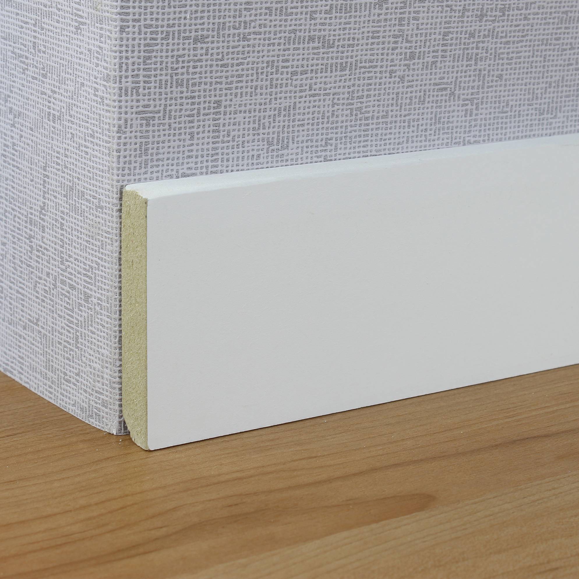 PROVISTON Plinthe 15 x 80 x 2440 mm MDF Hydro Prépeint Plinthe carré lot de 5 - 4