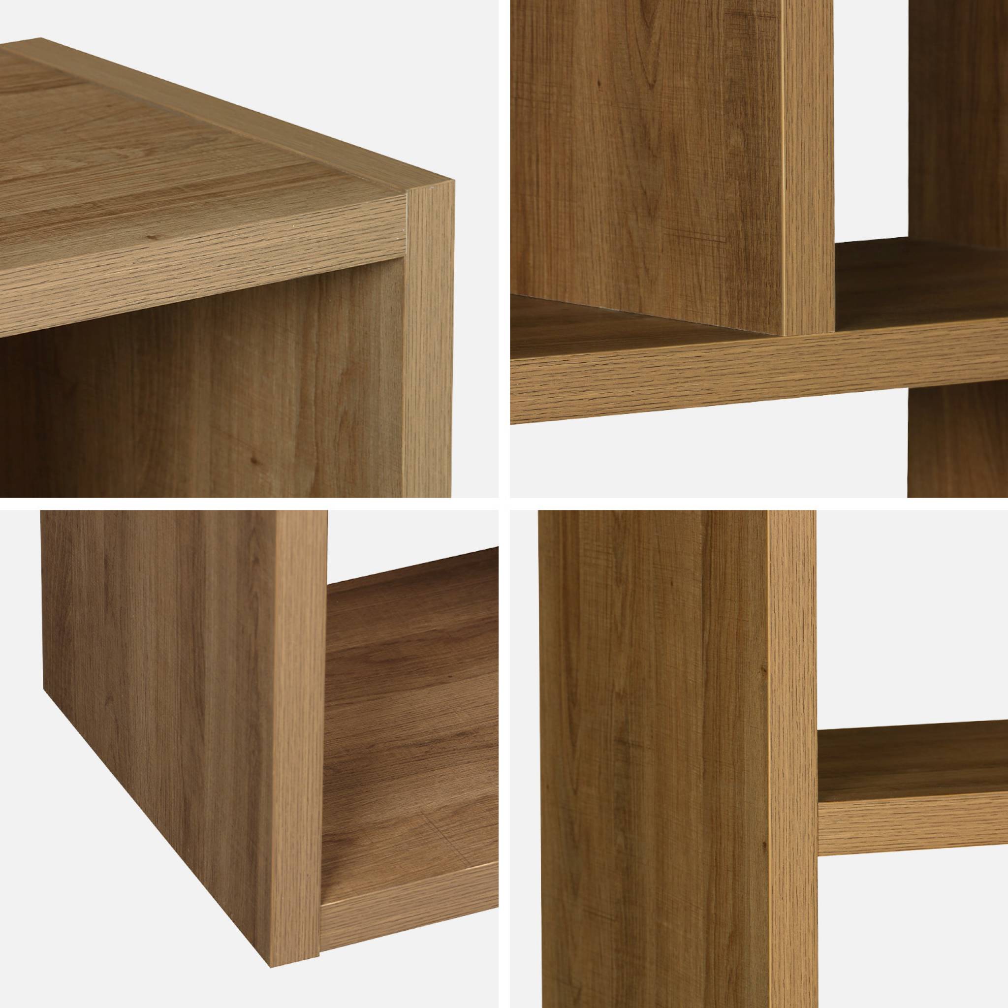 Libreria asimmetrica a 5 livelli con 10 scomparti, Albero di mango - 3