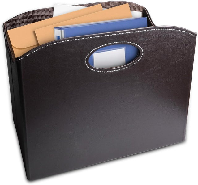 35 x 19 x 27 cm - Porte-revues avec poignée - Porte-revues pliable - Pour bureau, maison et salon