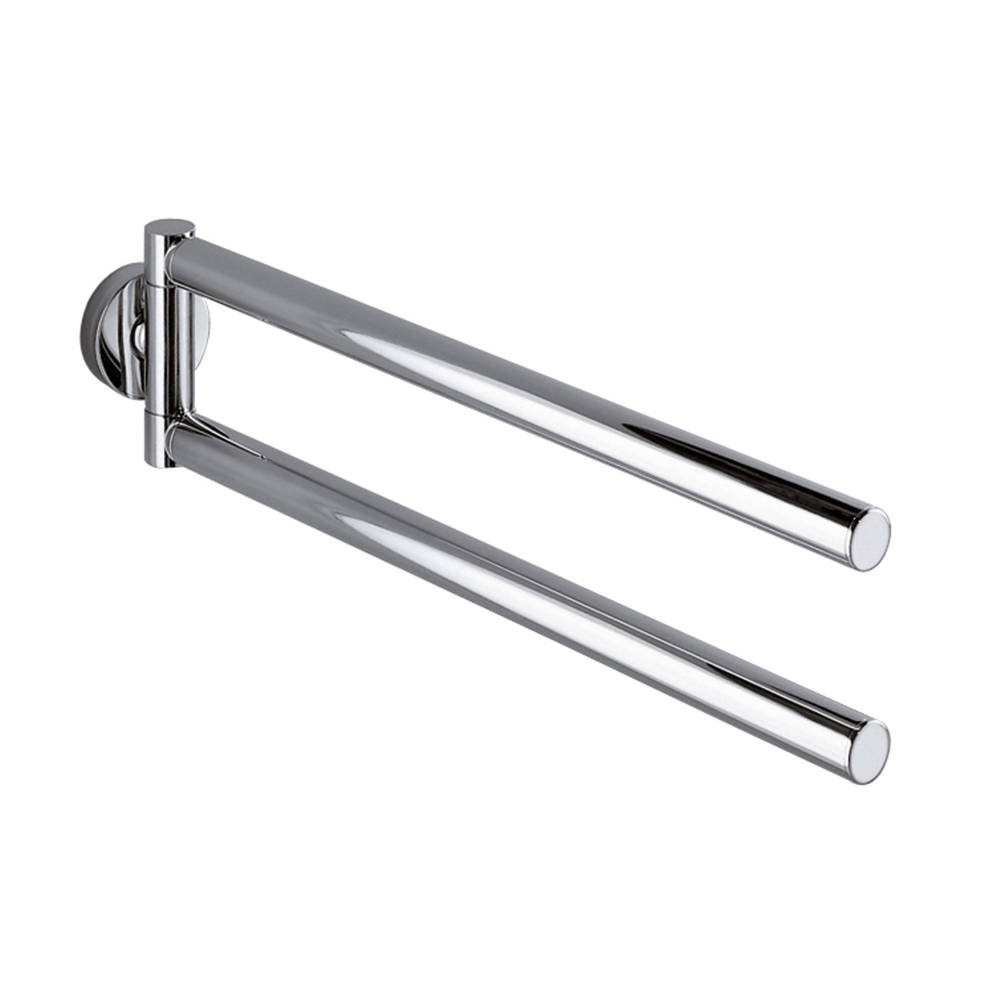 Porte-serviettes double pivotant BETA en chrome 42x 16,5x 37cm-Sans