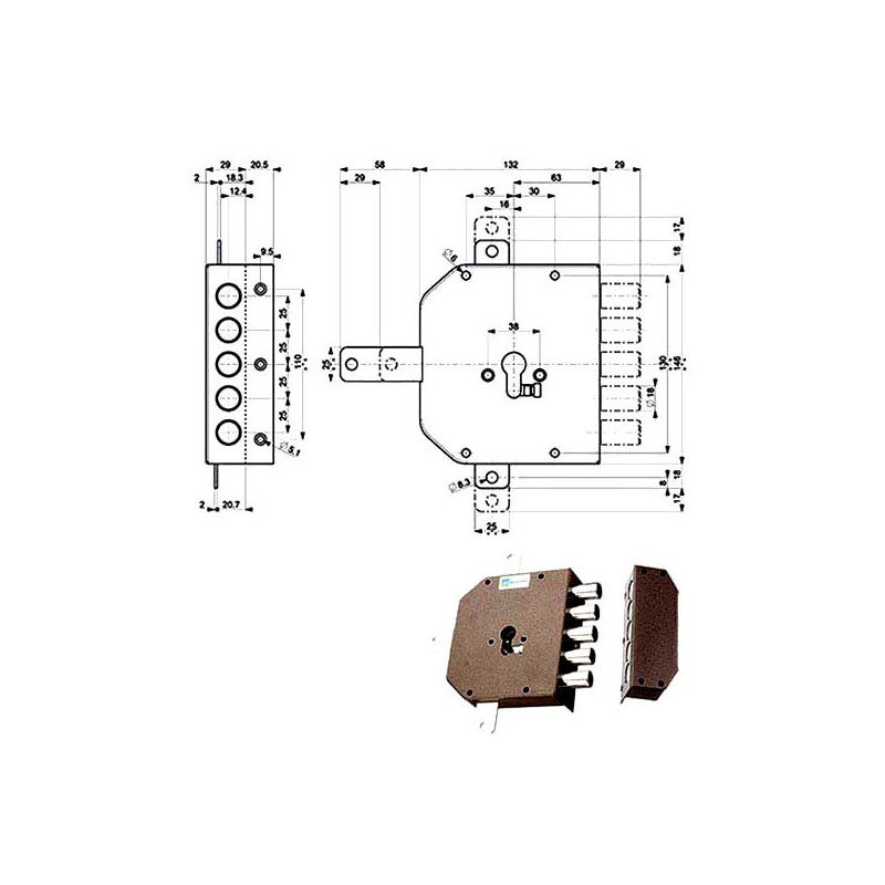 Serrure Sic.Quintupl.Dx 38640 Mottura | Leroy Merlin