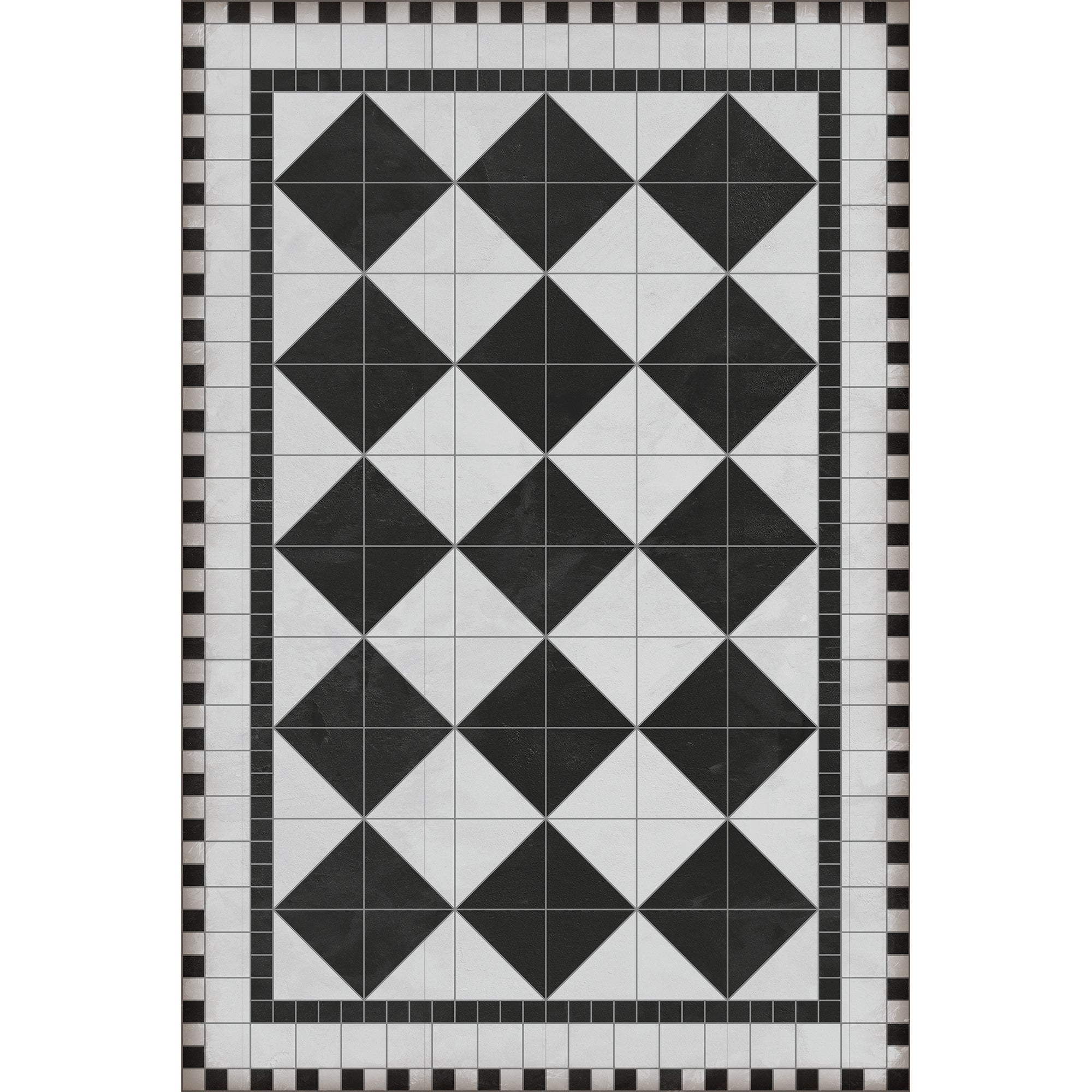 Tapis/ Carrés noir-blanc / 91x152 cm - RECTANGLE/ Créé et fabriqué en France / DADA ART - 3