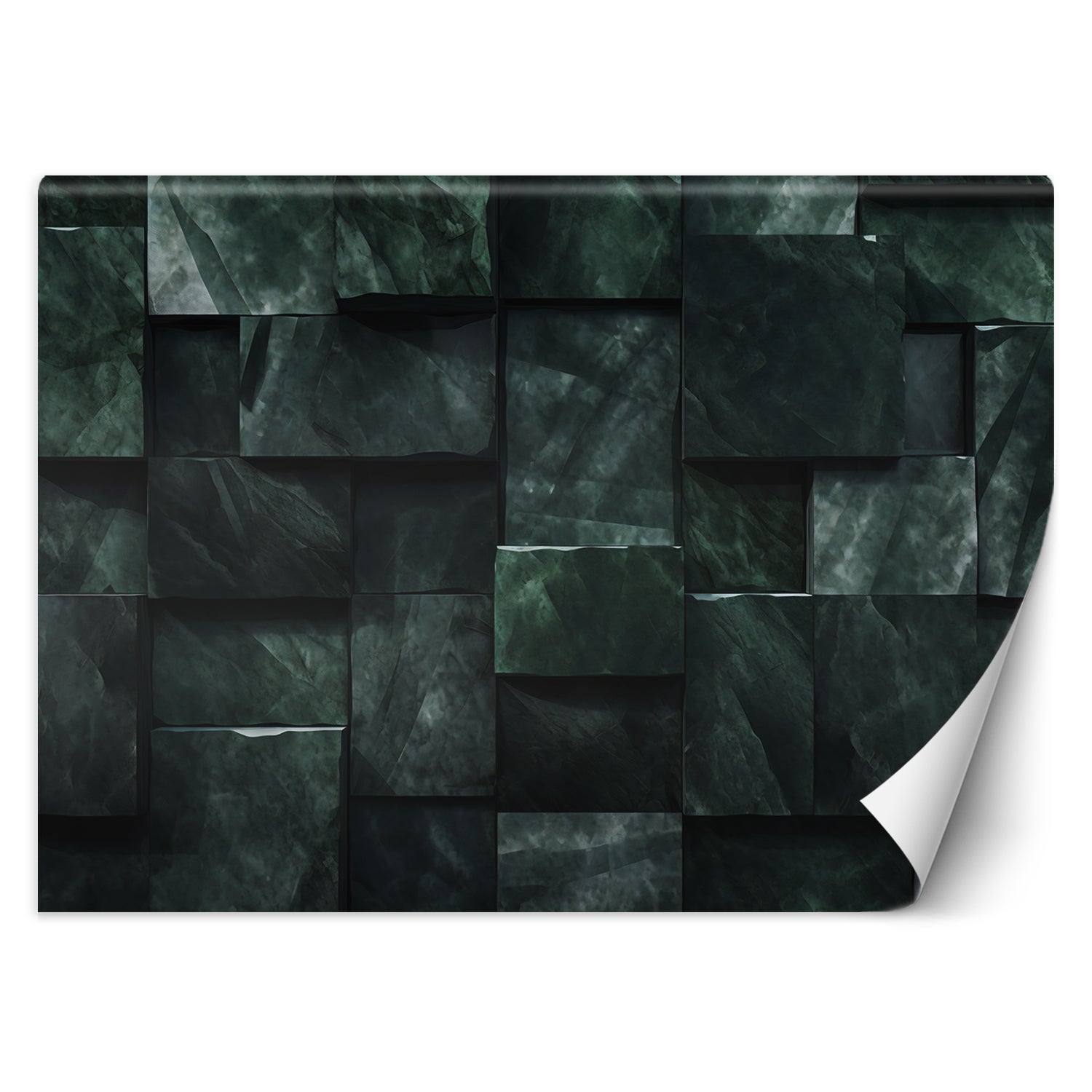 Fototapeta, Zielone sześciany 3D 368x254