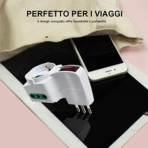 Elettrocanali ECK33423 Adattatore triplo con interruttore luminoso