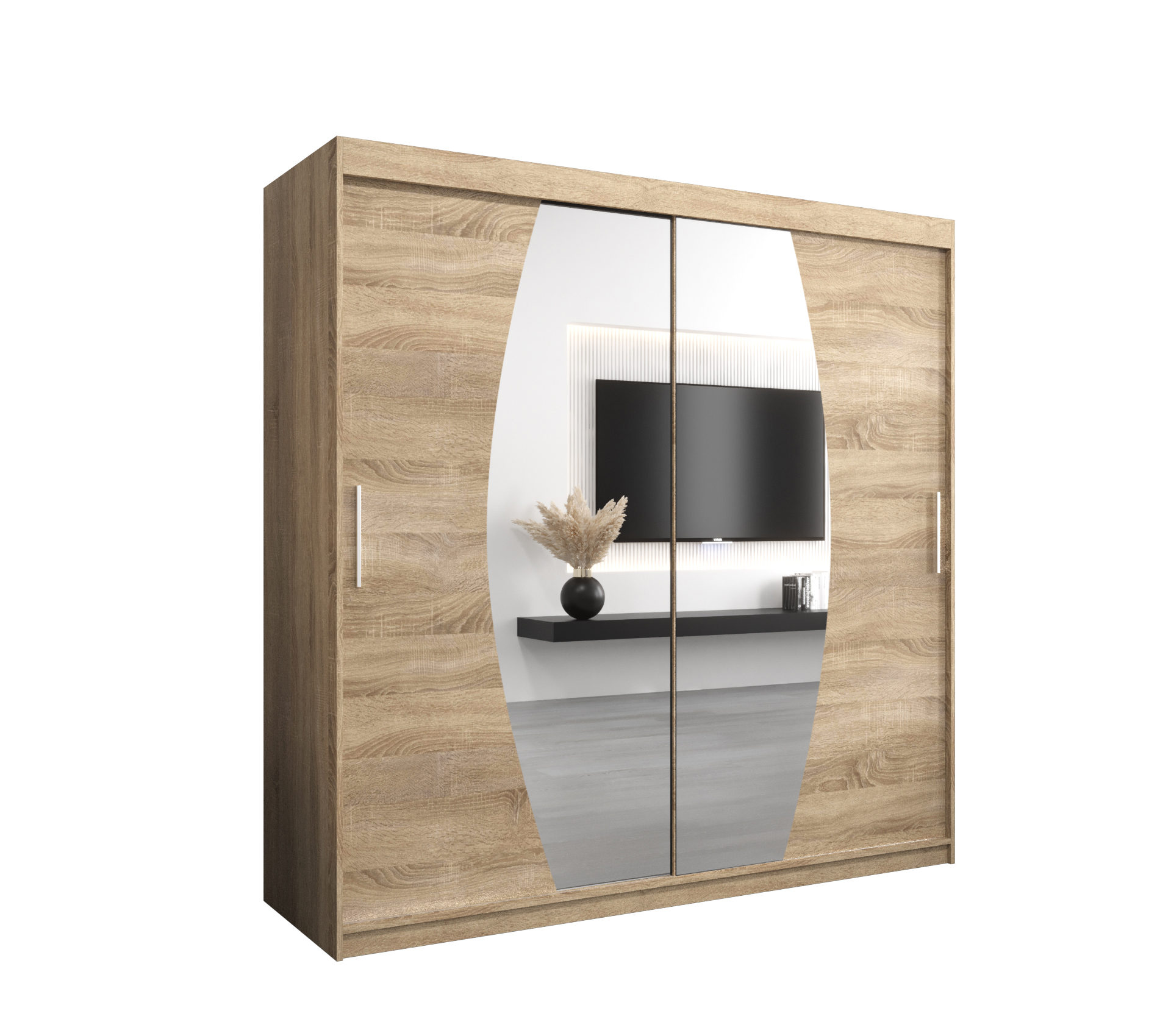Szafa przesuwna garderoba ELYPSE 200 x 62 x 200 cm Sonoma - Abiks Meble