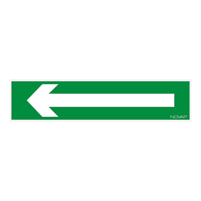 Panneau Flèche AFNOR fond vert - Rigide 330x75mm - 4120973