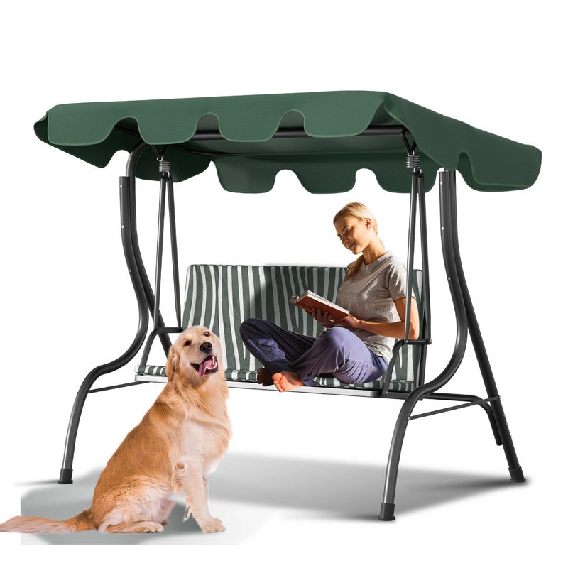 Tetto Ricambio Per Altalena Hollywood 210x145cm - Impermeabile E UV, Colore Antracite - Foto 8