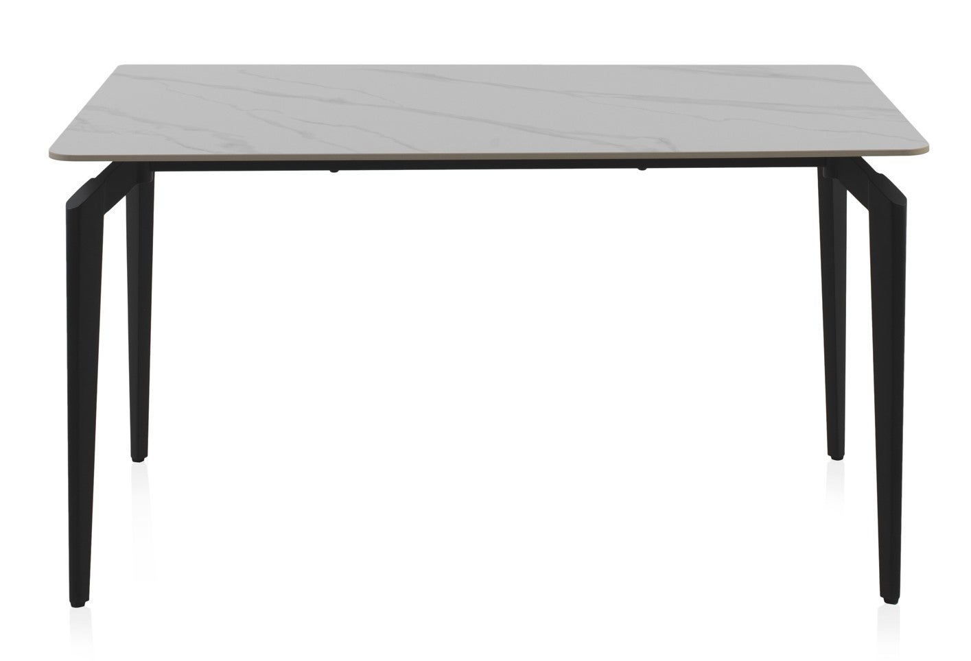 Vida Designs Tavolo Da Pranzo 4 Posti – Moderno Con Gambe A U In Metallo Nero (Rovere)