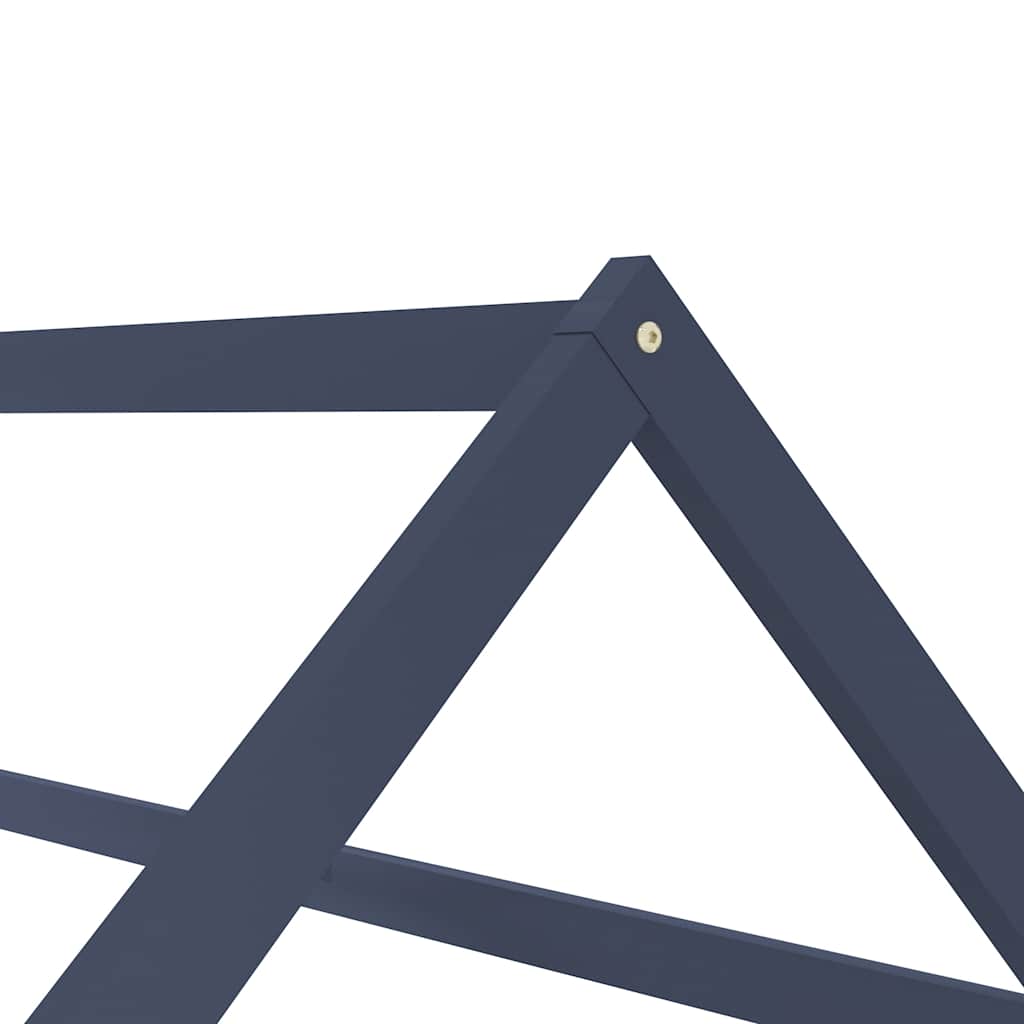 Estrutura de cama para crianças 80x160 cm pinho maciço cinza 80 x 160 cm / Gris - 7