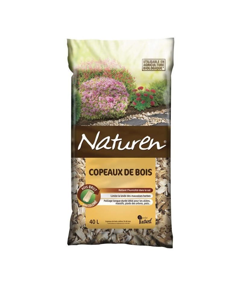 COMPO Cippato Di Legno Naturale - Pacciamatura Decorativa 45L Per Orto E Giardino - Foto 8