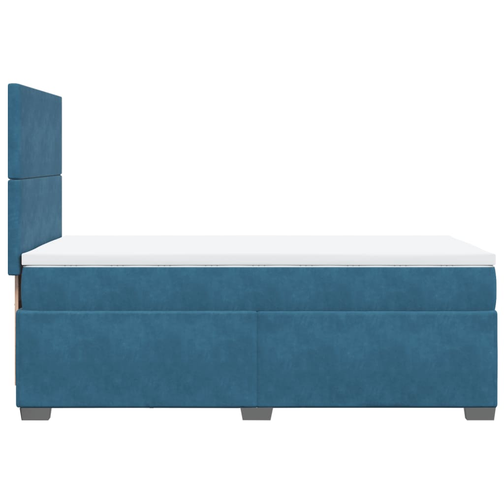 Sommier à lattes de lit avec matelas bleu 100x200 cm — COMFORTXL - 9