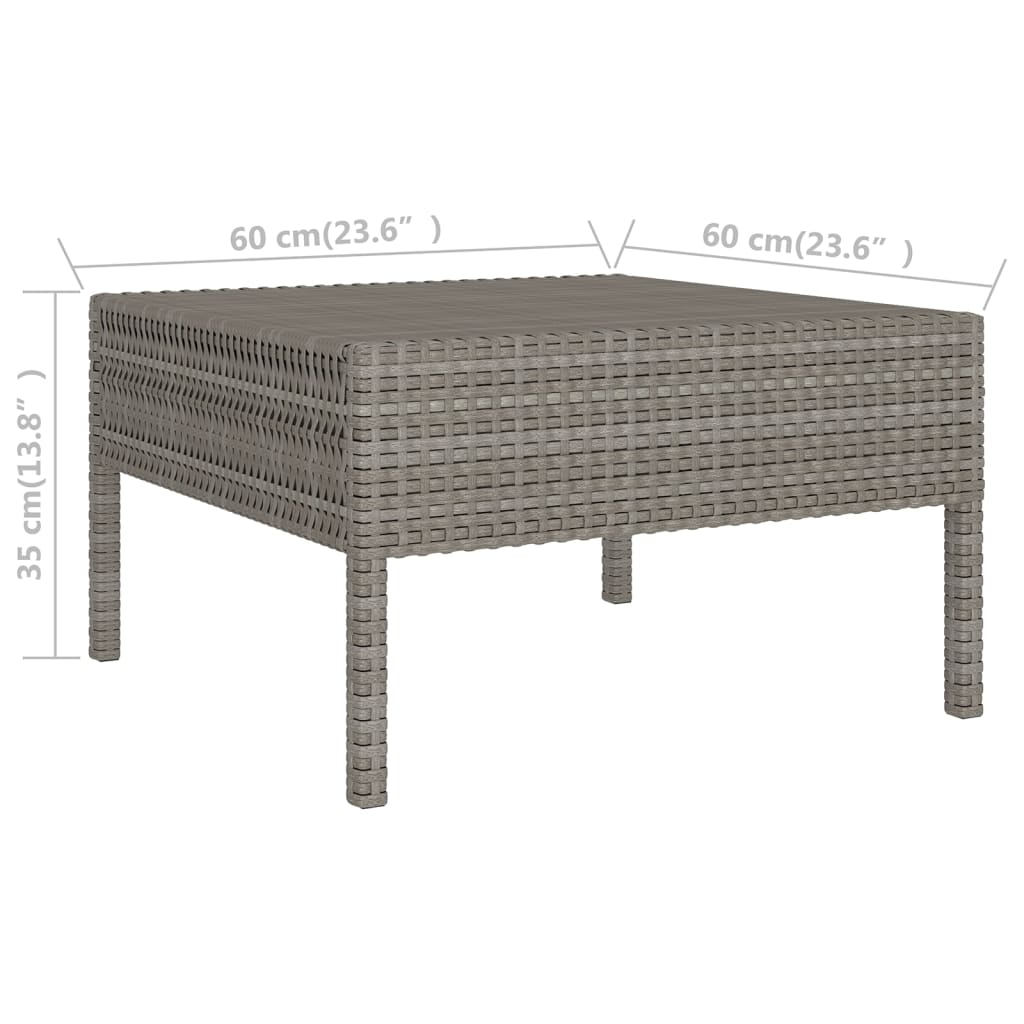 Salon bas de jardin en Rattan synthétique Gris 8 personnes - 3