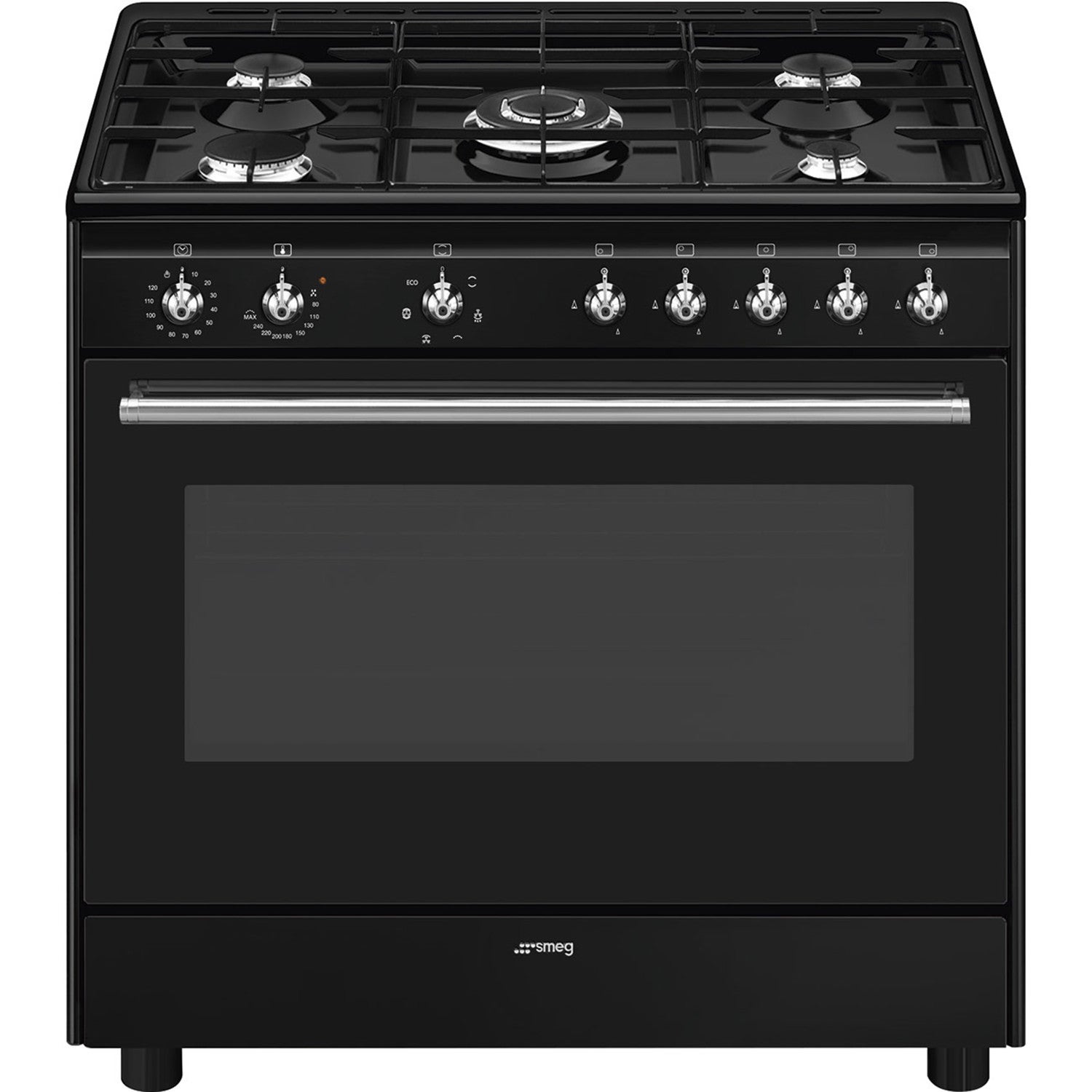 Smeg Cocina Con Placa De Gas Negro , Leroy Merlin