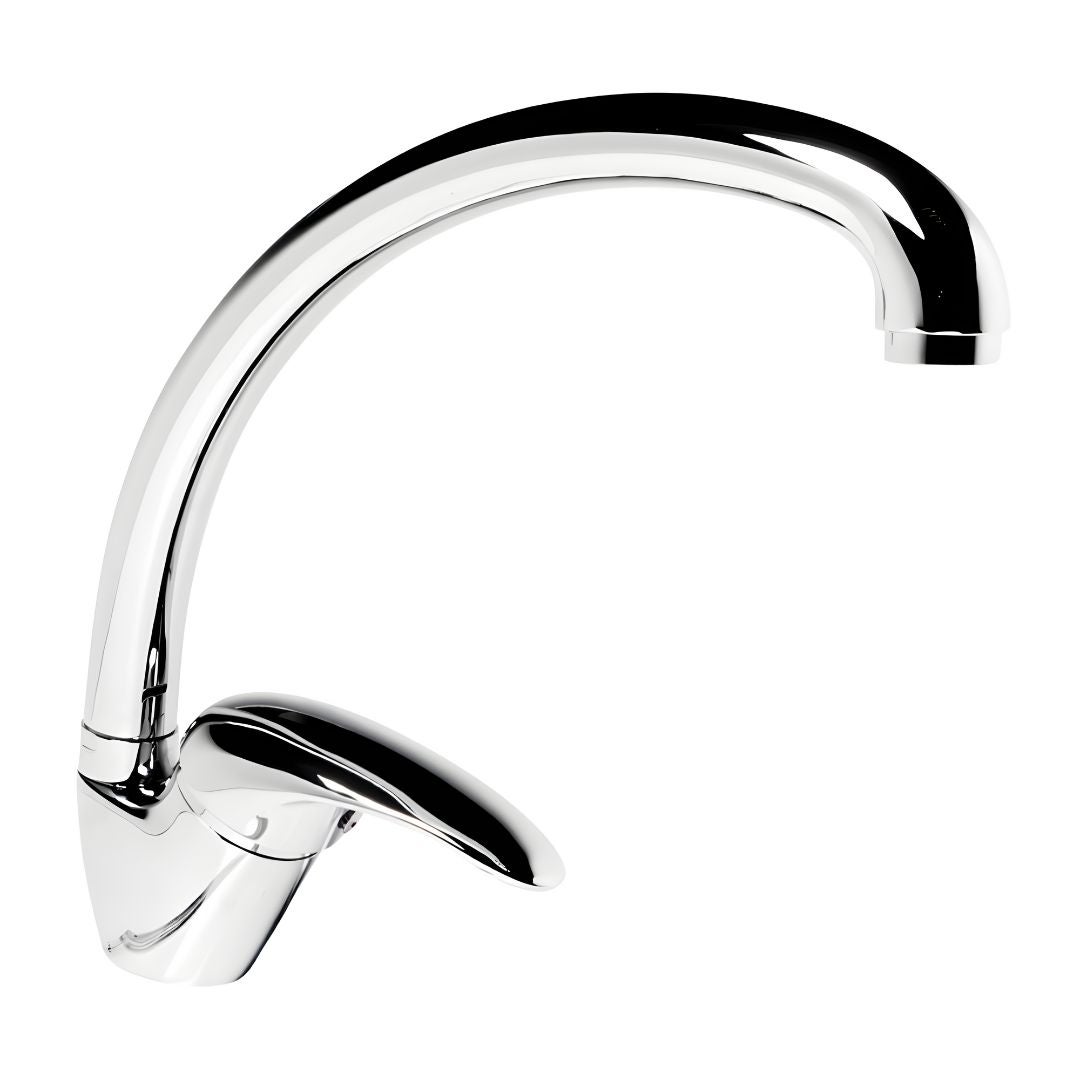 Rubinetto Miscelatore Monocomando Lavello Alto Con Doccetta A Molla In Ottone Cromato Bonussi 83728914 - Foto 3