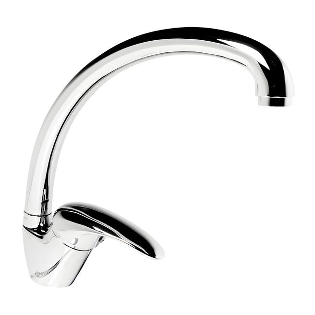 Rubinetto Miscelatore Monocomando Lavello Alto Con Doccetta A Molla In Ottone Cromato Bonussi 83728914 - Foto 3