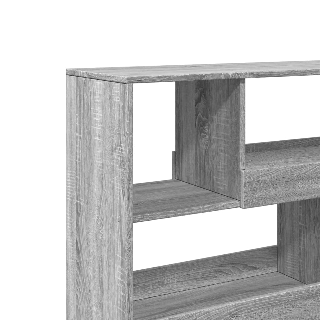 Estantería Librería，Armario de libros/divisor de espacios gris Sonoma 100x33x94,5 cm CFW530807 - 7