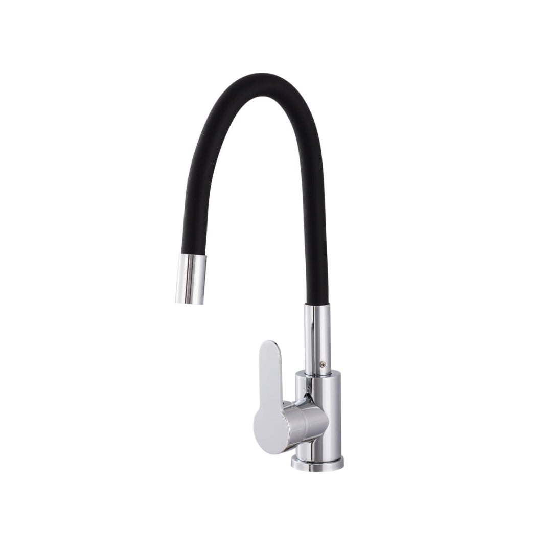 Bateria kuchenna GranMaster, Flessila, elastyczna z obrotową wylewką, czarna z elementami chromowymi 1 szt.