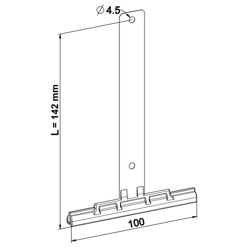 Lot de 2 attaches tablier à visser - lame de 8 mm - 2