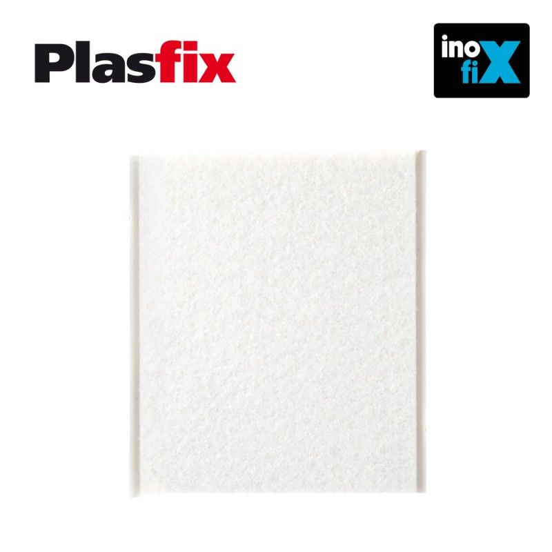 Confezione 1 feltro sintetico adesivo bianco 100x85mm Plasfix INOFIX - 3