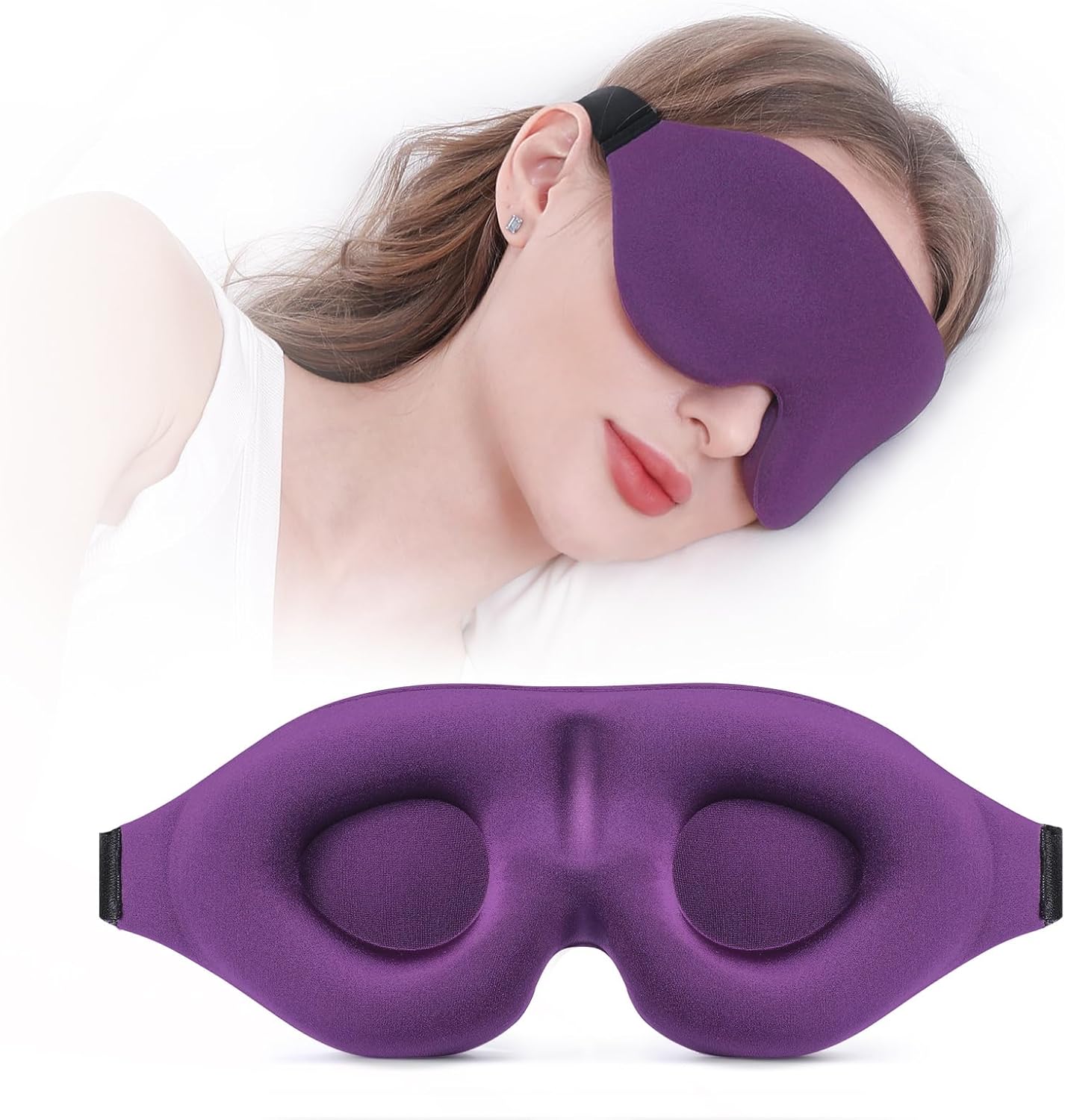 Masque De Sommeil Personnalisable LA TÊTE DANS LES NUAGES - Réf. 03, Fabriqué En France