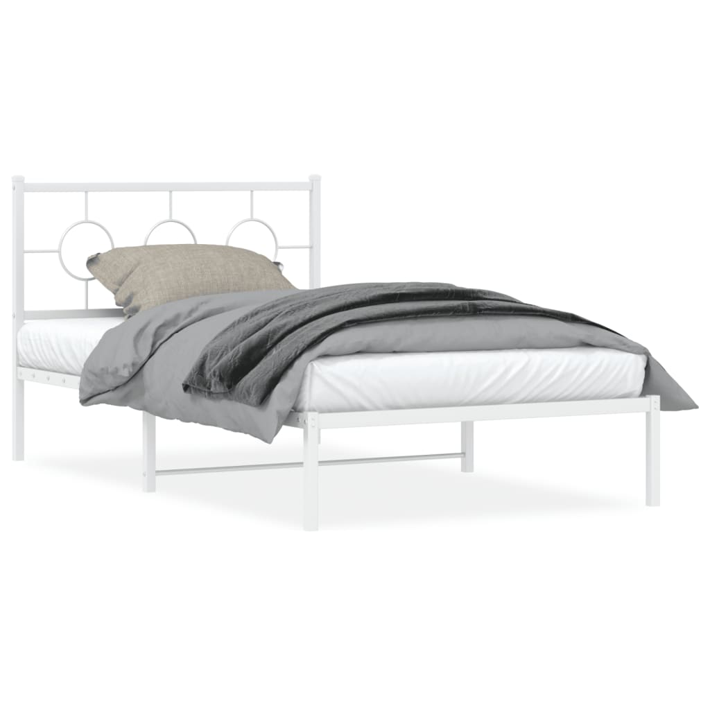 Fixwal Struttura Letto Matrimoniale Con Luci LED E Ricarica | Telaio In Metallo Bianco Con Prese | Portata 226 Kg