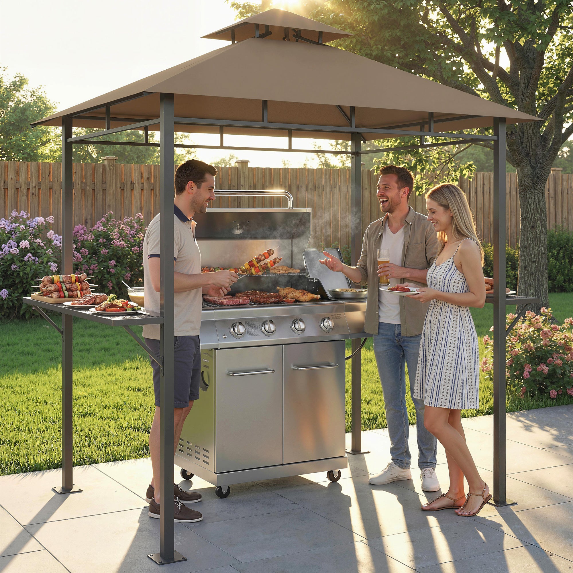 Abri pour barbecue métal Outsunny - 2