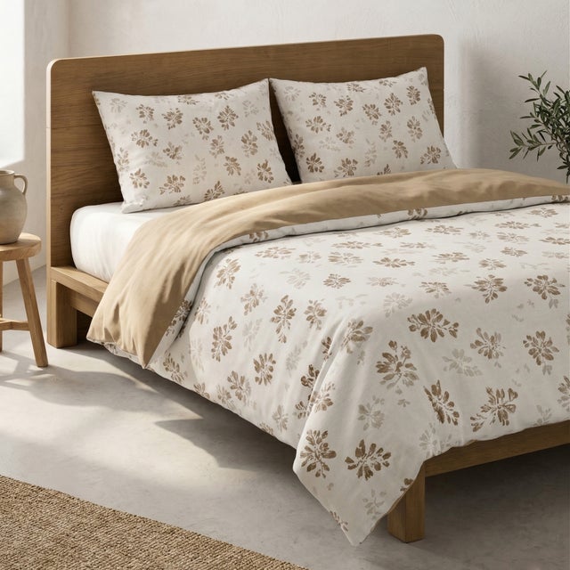 Juego funda nórdica floral 100% algodón cama 135/140 - 220x220 cm + 2(45x75) cm - FLOCRE
