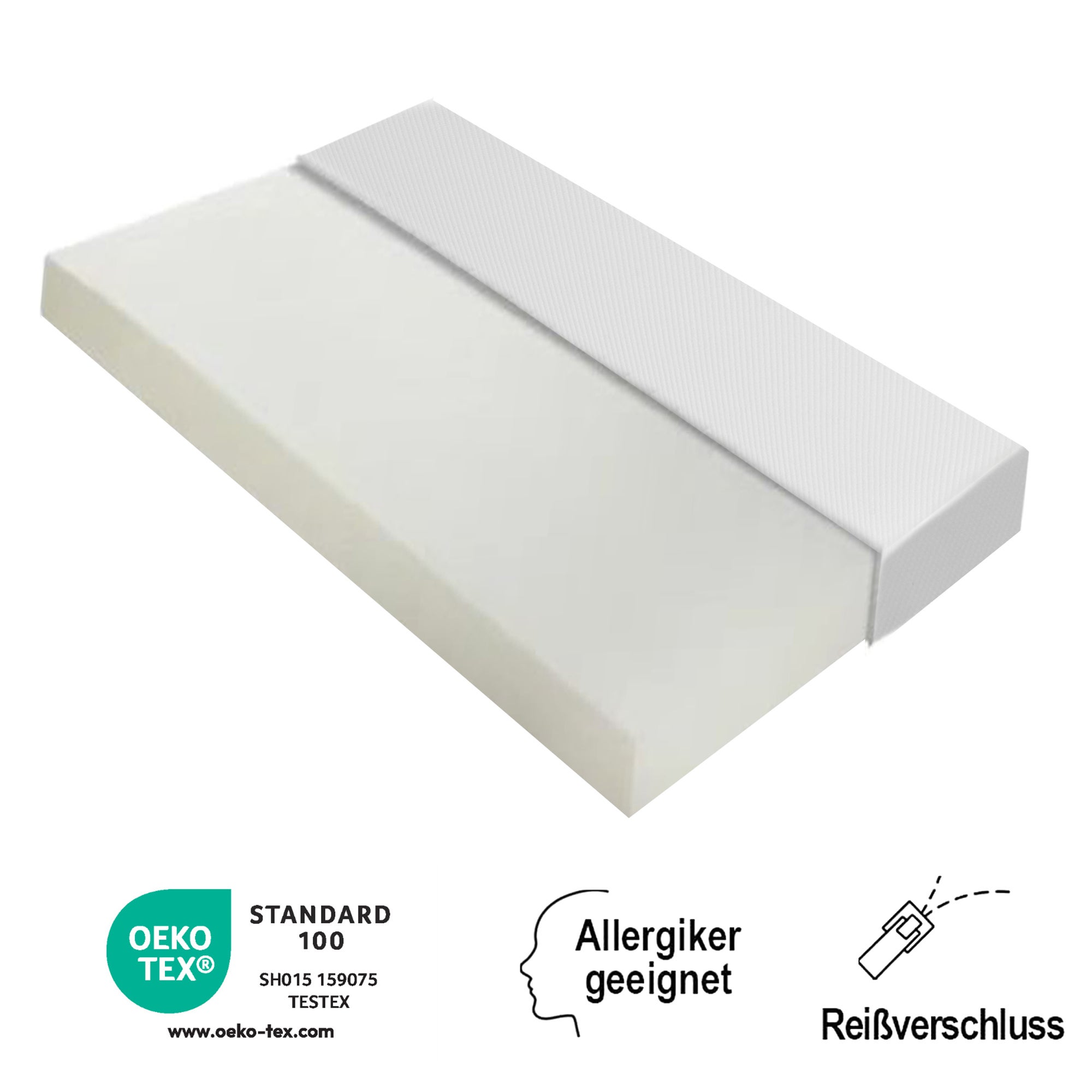 Materac, komfortowy, narzuta z drobinkami antypoślizgowymi i uchwytami, ergonomiczny, oddychający i trwały, twardość H3, 90x200cm