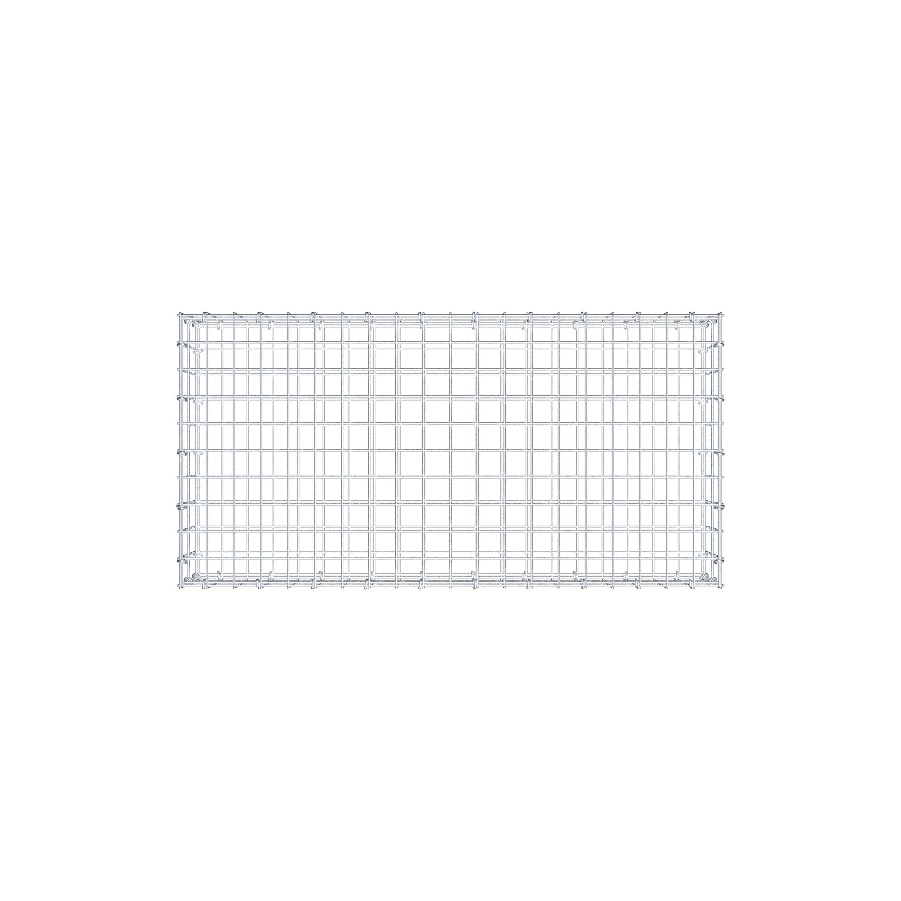 Gavión de acero galvanizado 100x20x50cm (LxAxP), malla 5 x 10cm, Anillo en C, jaula metálica para muro o jardín - 9
