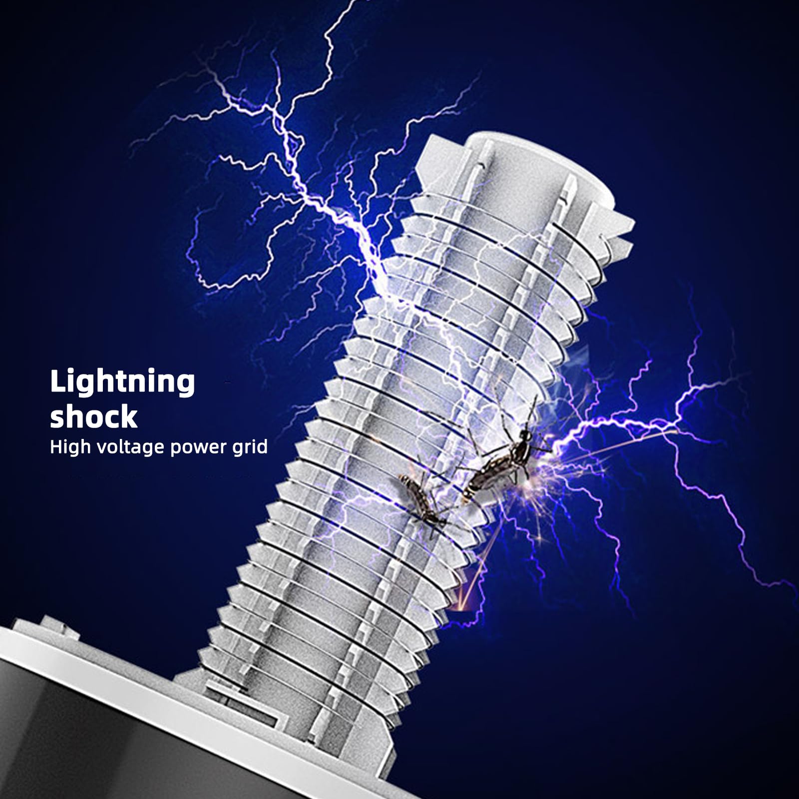 Lampada antizanzare, Lampada antizanzare UV a 360°, Lampada antizanzare elettrica 2 in 1 con Ricaricabile tramite USB - 4