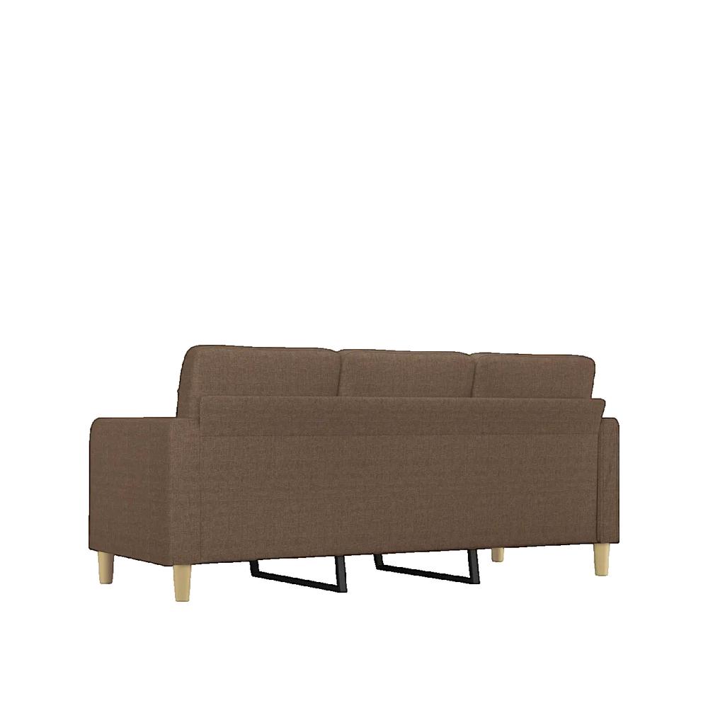 vidaXL Canapé à 3 places Marron 180 cm Tissu - 2