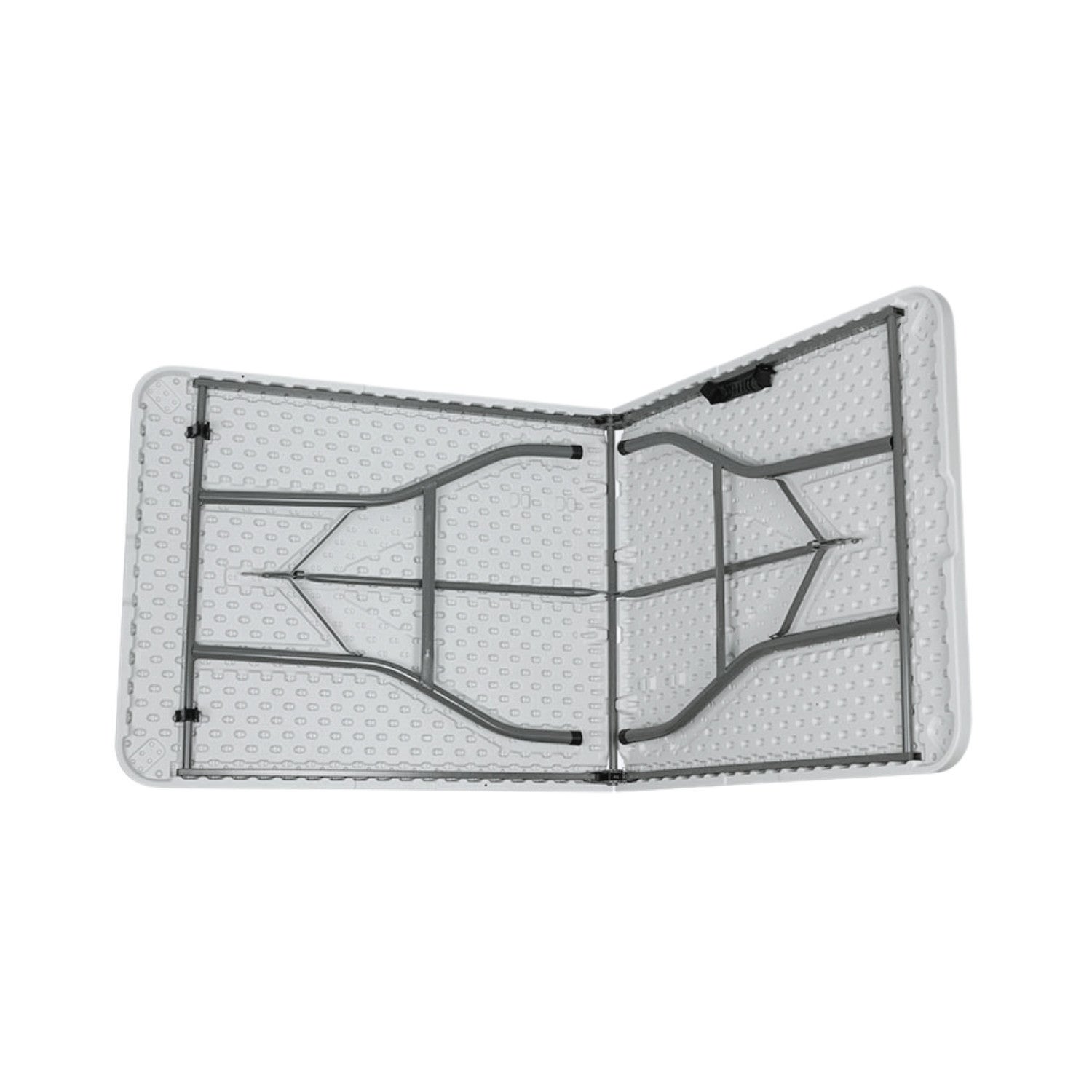 Table à manger de jardin rectangulaire en Résine Blanc 4 places - 5