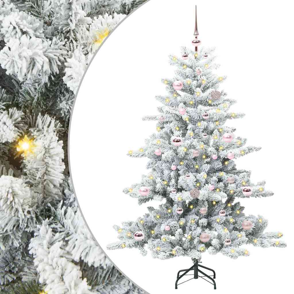 Sztuczna choinka z zawiasami z 150 diodami LED 150 cm PVC