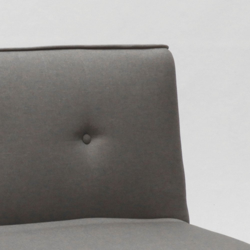 Divano letto in tessuto 2 posti per salotto e soggiorno design Larimar - Grigio - 4