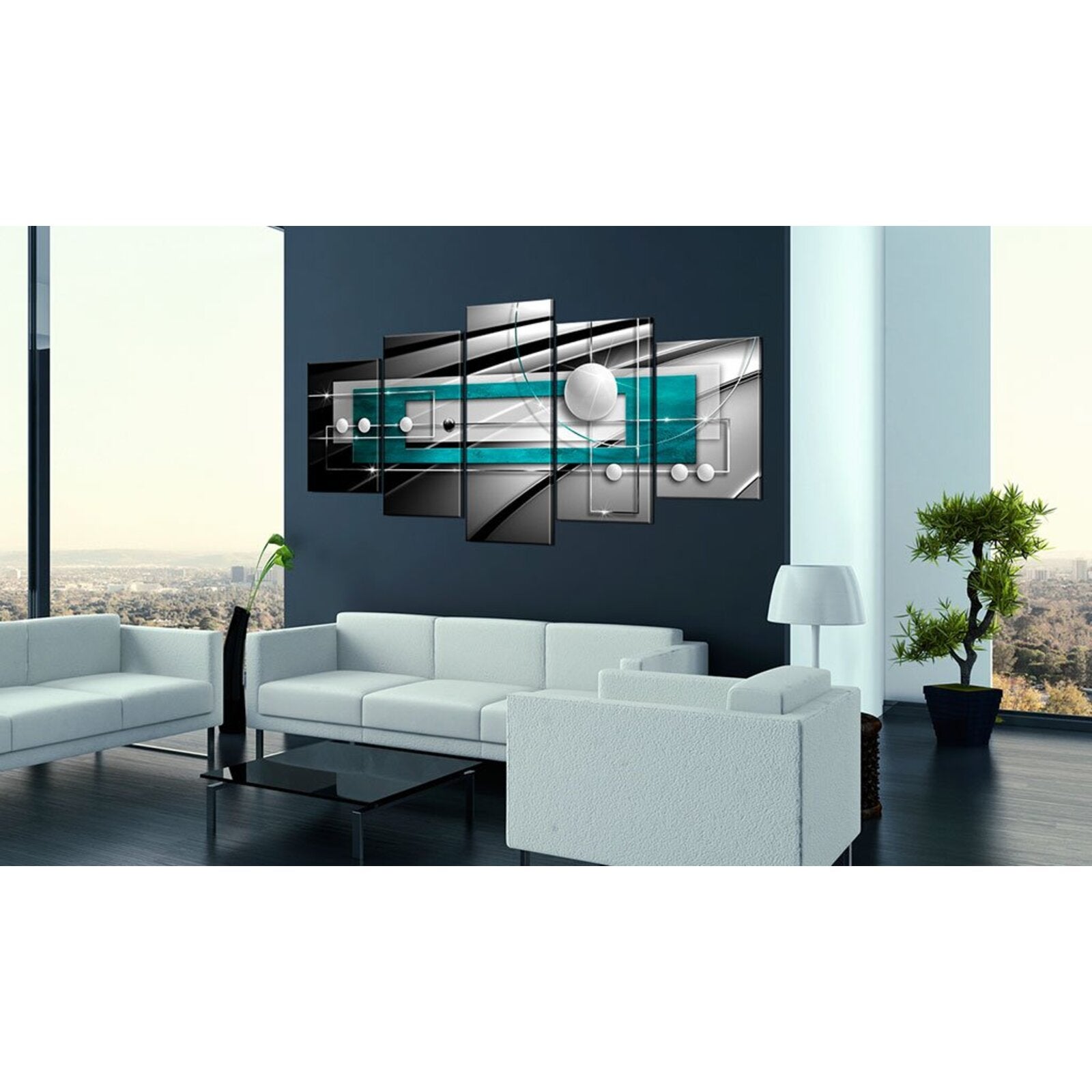 Tableau balance des bleus - 200 x 100 cm - 2