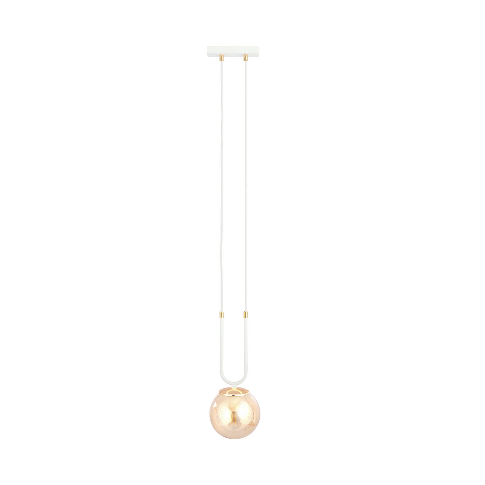 Lampa sufitowa Glam biało-złota-miodowy 1xE14x10W wym: 115 x 15 x 15 cm szkło Emibig