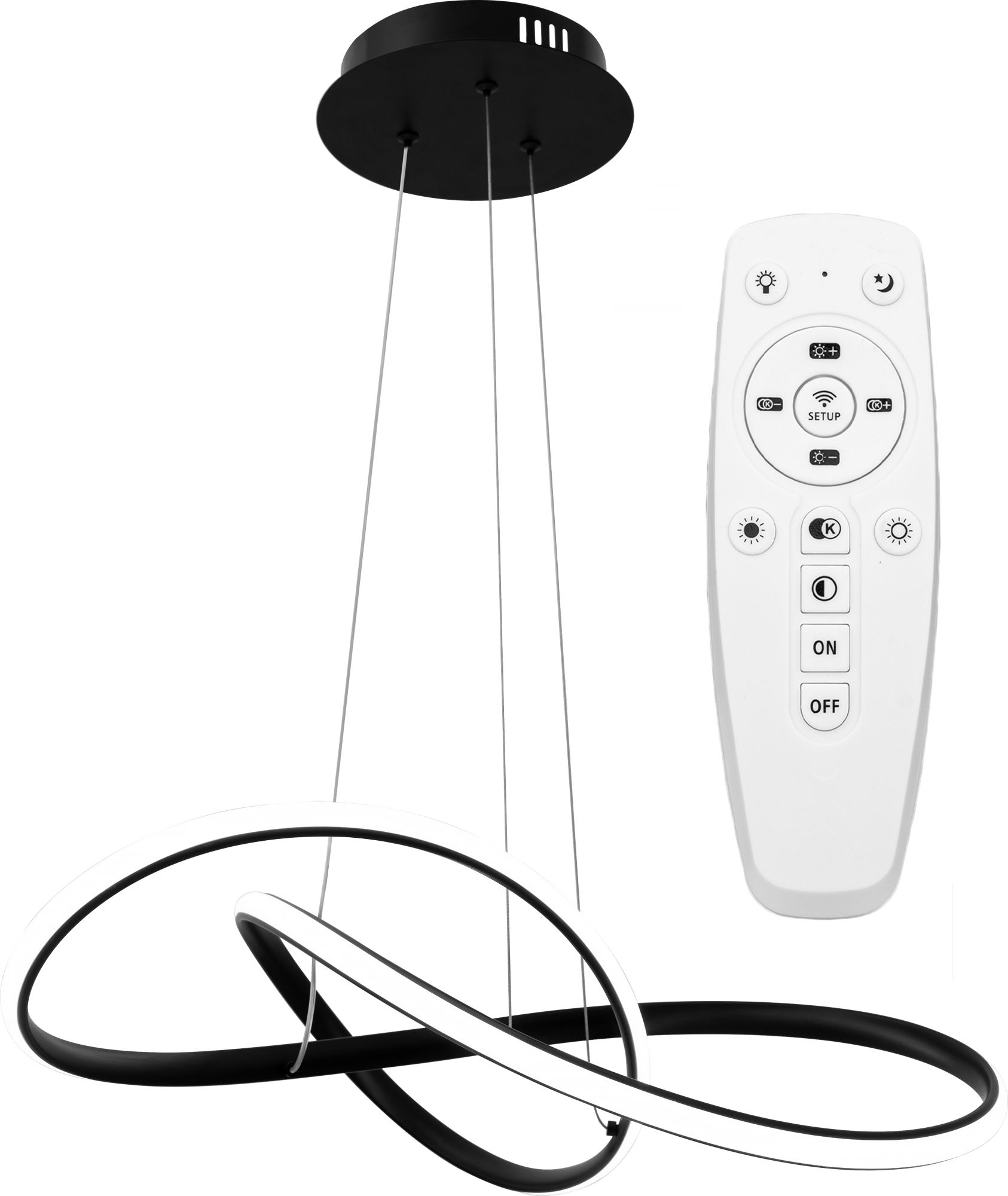 Lampa Sufitowa Wisząca Led Toolight App395-Cp Czarny