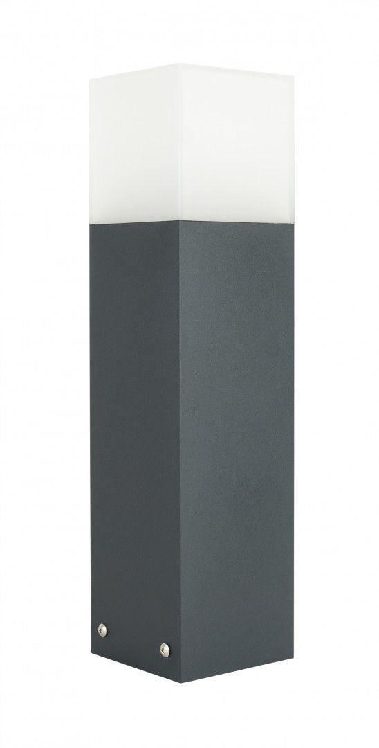 Lampa ogrodowa stojąca Cube ciemnoszara 1xE27x20W IP44 wym: 40 x 10 x 10 cm aluminium SU-MA