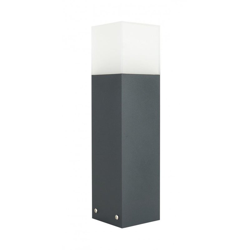 Lampa ogrodowa stojąca Cube ciemnoszara 1xE27x20W IP44 wym: 40 x 10 x 10 cm aluminium SU-MA