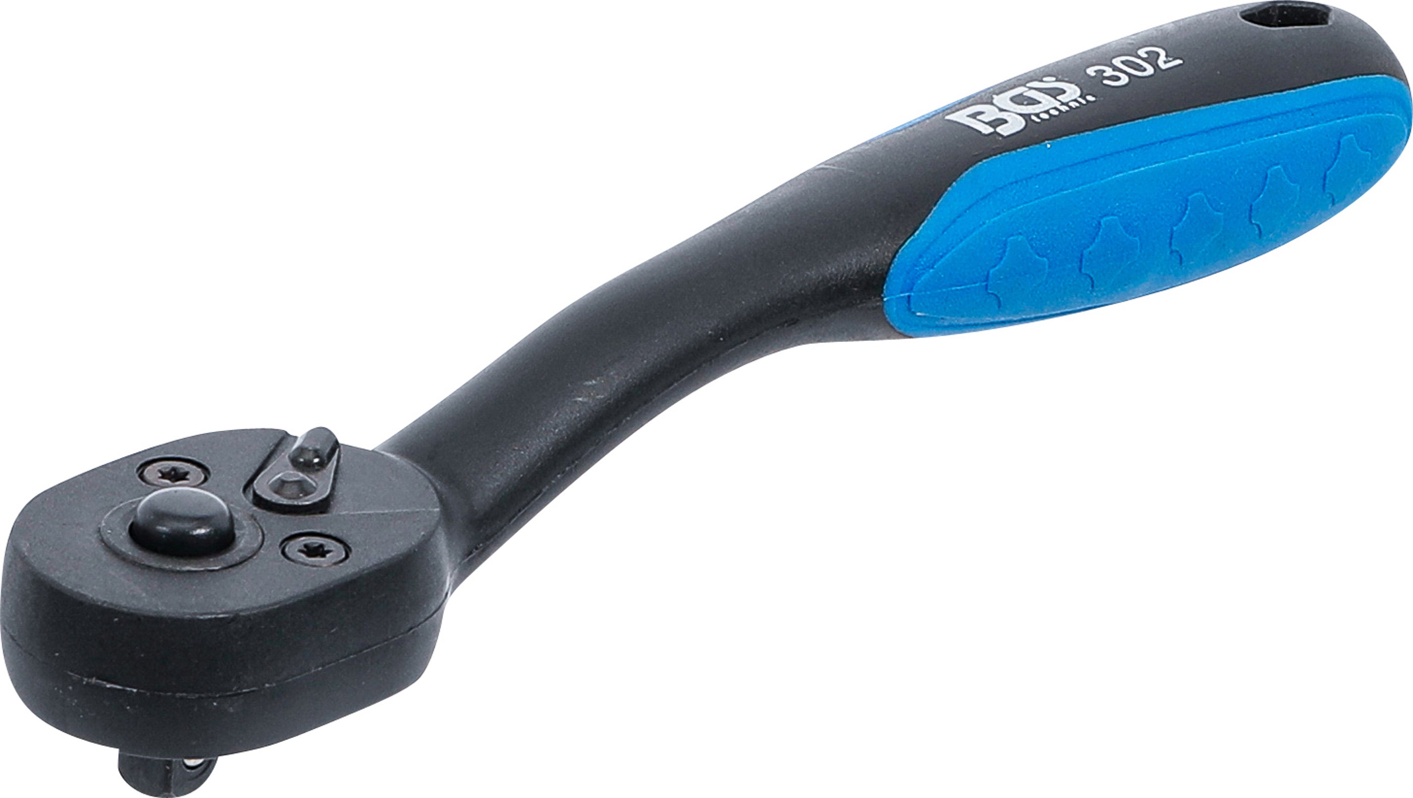 BGS grzechotka przełączana z rękojeścią z tworzywa sztucznego, napęd kwadratowy zewnętrzny 6,3 mm (1/4") - 302